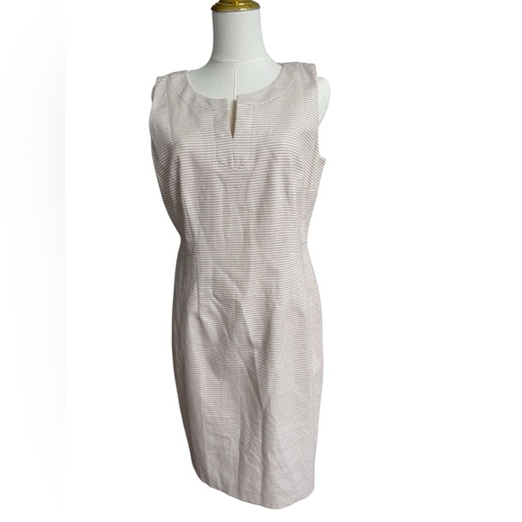 Talbots BISCAY FRESH STRIPE SHEATH DRESS SZ10P - Picture 3 of 7